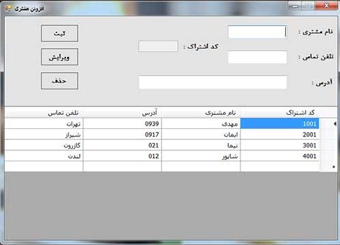 پروژه مدیریت رستوران با سی شارپ